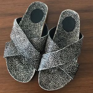 Animal print sandals